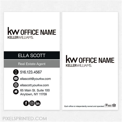 For only $15, our design team will design a custom business card for you. no photo Keller Williams business cards | Keller williams ...