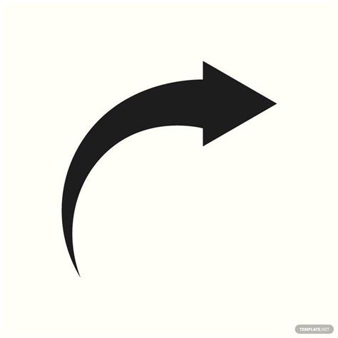 Free Curved Ribbon Arrow Vector Template Edit Online And Download