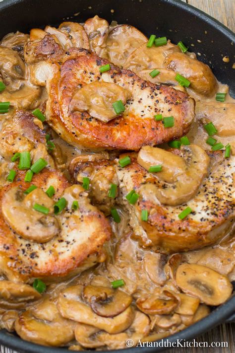 Find recipes for boneless pork chops, plus videos and reviews with helpful hints. Pork Chops with Brandy Mushroom Sauce | Art and the Kitchen