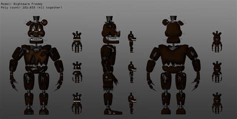 Five Nights At Freddys 4 Fan Made Nightmare 3d Models By Thomas