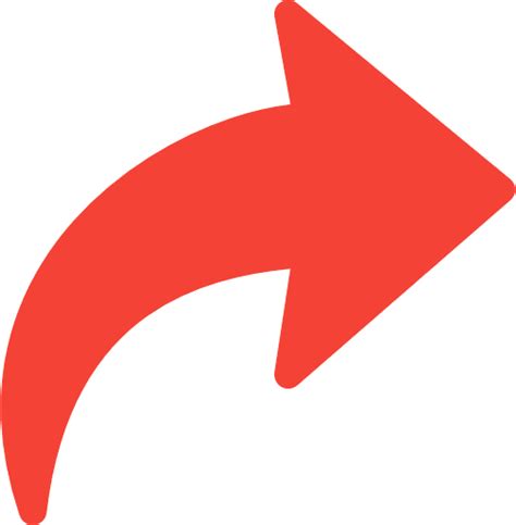 Curved Arrow Right Red Icon Png And Svg Vector Free Download