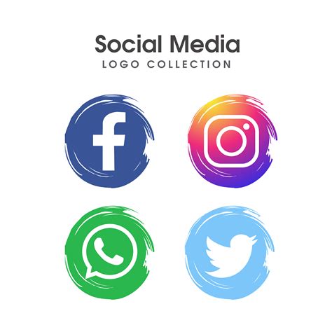Social Media Logo Icon Set 676835 Vector Art At Vecteezy