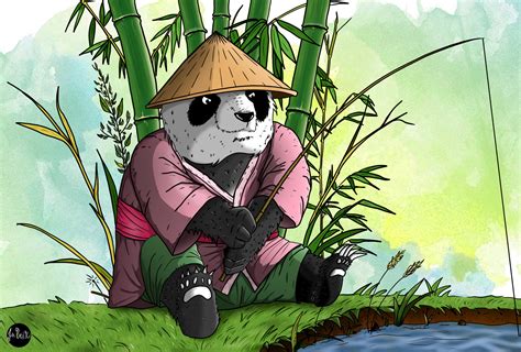 Artstation Fishing Panda