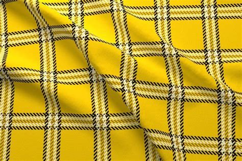 90s Yellow Plaid Fabric Chers Plaid By Elliottdesignfactory