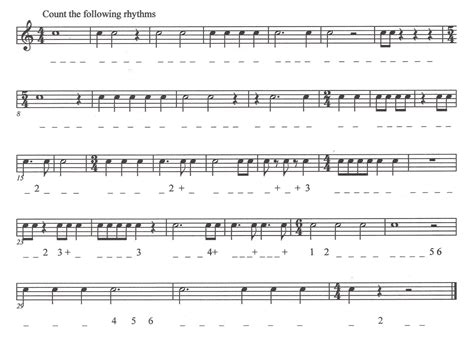 Music Theory Worksheet 4 Counting Rhythms Studio Notes Online
