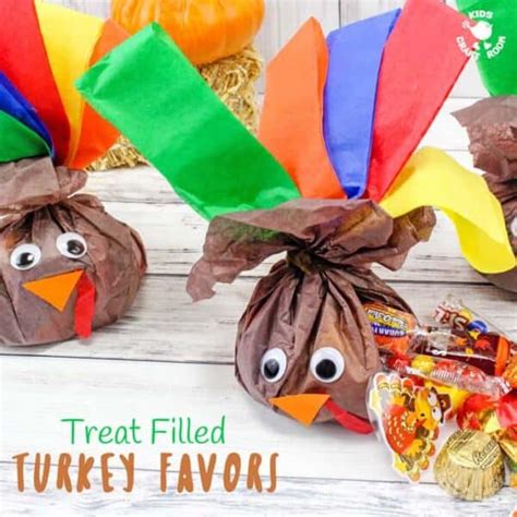 Cute And Easy Candy Filled Turkey Favors Kids Craft Room