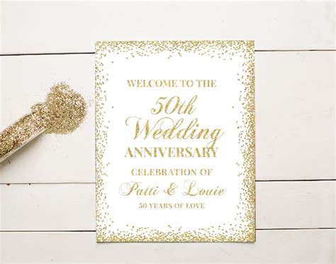 Golden Anniversary Welcome Poster 50th Anniversary Welcome Sign
