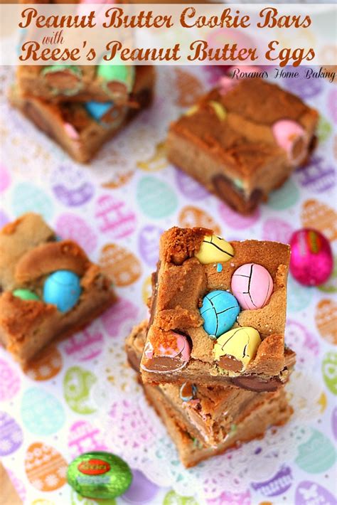 Peanut Butter Cookie Bars With Reeses Peanut Butter Eggs