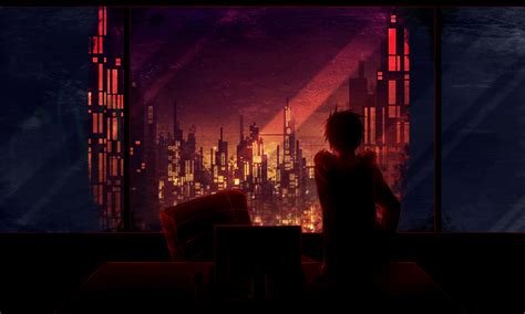 City Lights By Ettelle Anime Background Durarara Anime Wallpaper