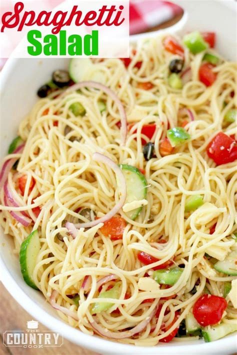 Spaghetti Salad Video Recipe Spaghetti Salad Recipes Country