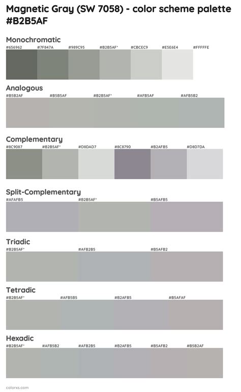 Sherwin Williams Magnetic Gray Sw 7058 Paint Coordinating Colors And