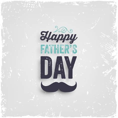 Beautiful Happy Fathers Day With Moustache Illustration Download Png