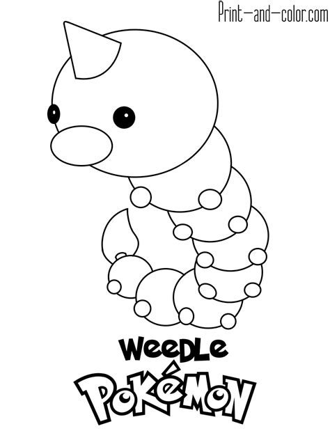 Pokemon Coloring Pages Weedle Coloring Pages