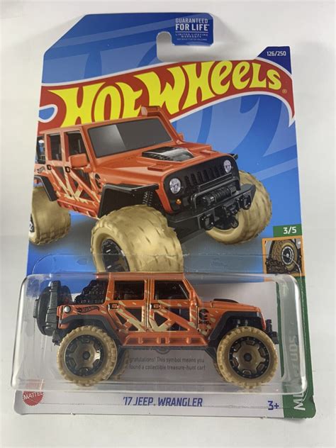 2022 Hot Wheels Treasure Hunt 17 Jeep Wrangler 126250 Orange Mud