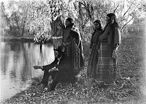 Comanche Chief Quanah Parker With Three Of His Wives Photograph Was Taken In 1910 In Ma