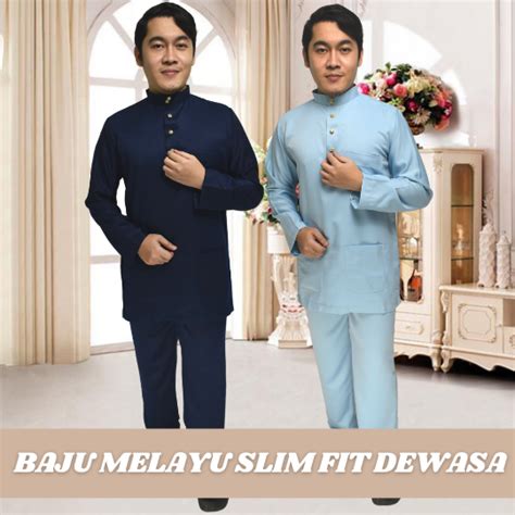 Baju Melayu Slim Fit Dewasa Impian Muslimin Terkini Online Collection 2020 And 2021