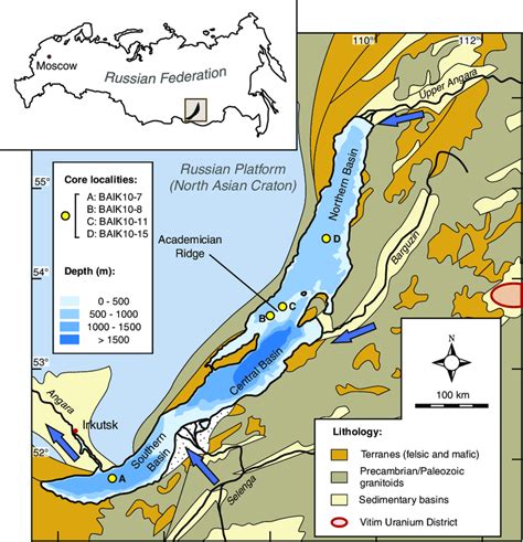 Map Of Lake Baikal Siberia And Its Geological Setting Modified After
