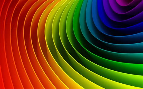 Curved Colorful Rainbow Wallpaper 3d And Abstract Wallpaper Better