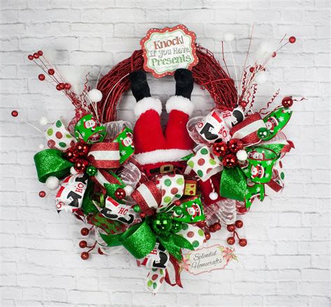 Santa Wreath, Santa Butt Wreath, Santa Christmas Wreath, RAZ, Santa Grapevine Wreath, Santa Legs 