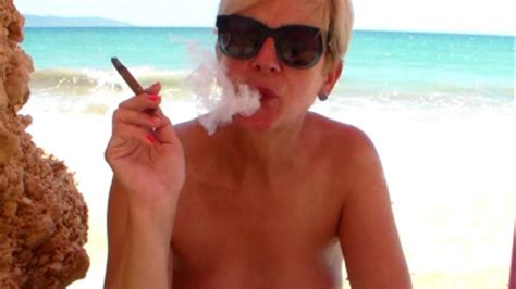 Naked Beach Cigar Smoking Fetish Mistress Modesty London Dominatrix Clips4sale