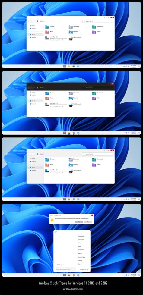 Windows X Light Theme For Windows 11 22h2 Cleodesktop