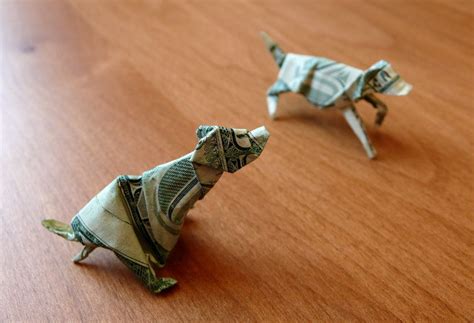 Dollar Origami Dogs The Pooper And The Runner By Craigfoldsfives On