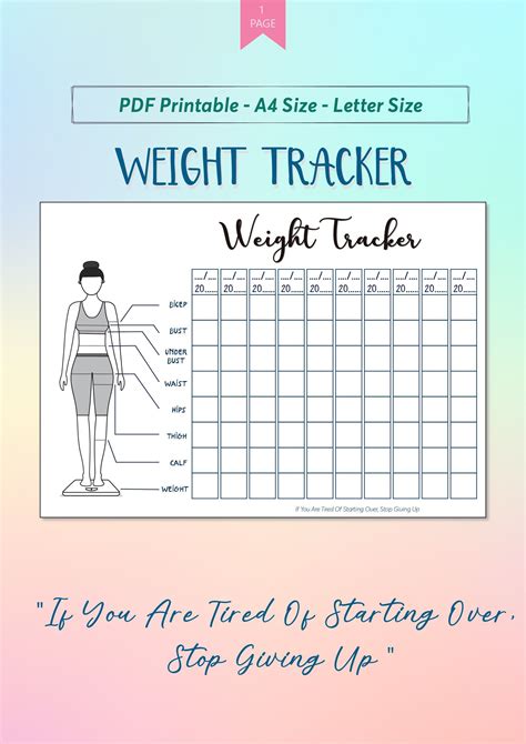 Free monthly pdf weight tracker printable for your bullet journal. Weight Loss Tracker Template ~ Addictionary