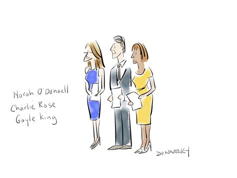 Anchors At The Dnc Political Cartoonist Liza Donnellys Illustrations
