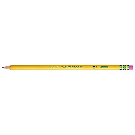 Ticonderoga Pencils Wood Cased Hb Soft Pre Sharpened With Eraser