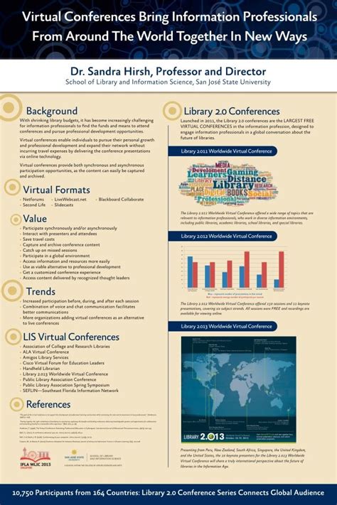 An Info Sheet For Virtual Conferences With Information On The Front And