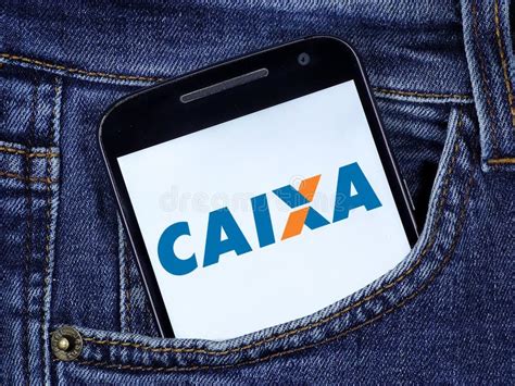Smartphone with Caixa EconÃmica Federal Bank Logo on the Screen Editorial Photo Image of