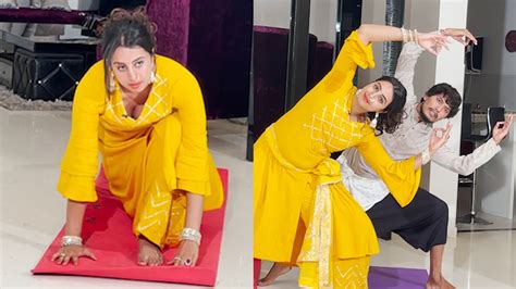 Actress Sanjana Garlani Doing Yoga On International Yoga Day Sanjana Garlani Latest Video