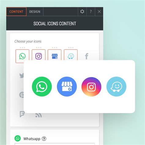 Improved Social Icon Widget With Whatsapp Gmb And Waze