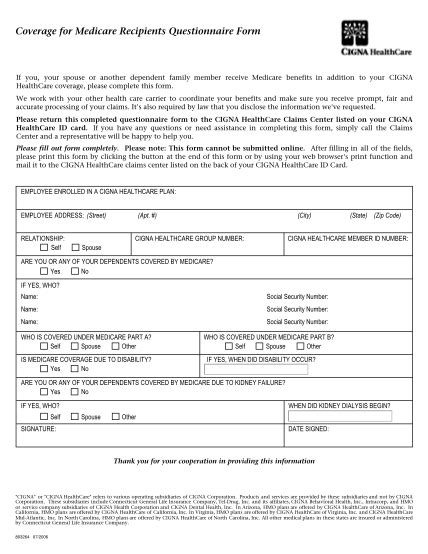 24 Cigna Medical Claim Form Free To Edit Download And Print Cocodoc