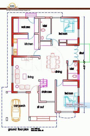 Cool 1000 Sq Ft House Plans 2 Bedroom Indian Style New Home Plans Design