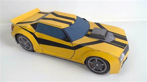 Transformers Bumblebee Car Papercraft Easy Diy Bumblebee