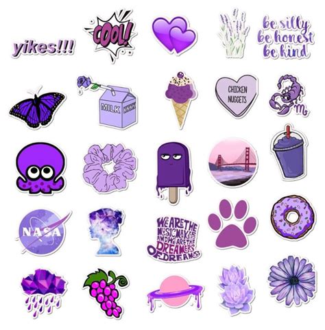 Purple Aesthetic Sticker Sheet