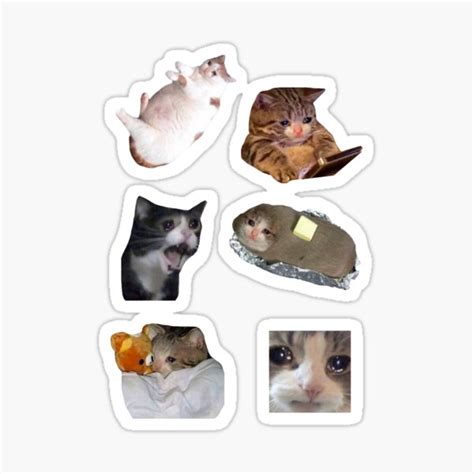 Sad Cat Stickers Redbubble