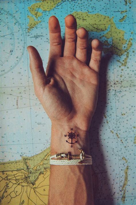 Compass Tattoo Small Wrist Foto Kolekcija