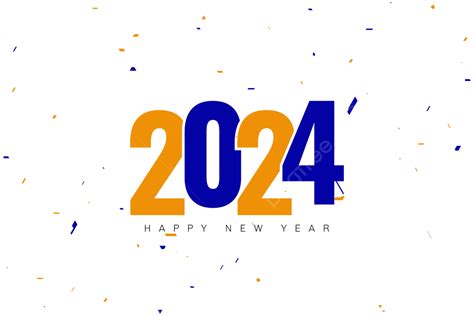 Happy New Year 2024 Colorful Number Vector New Year 2024 Lettering