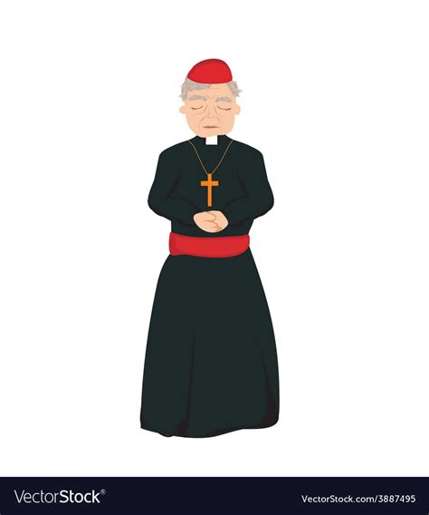 Catholic Priest On A White Background Royalty Free Vector