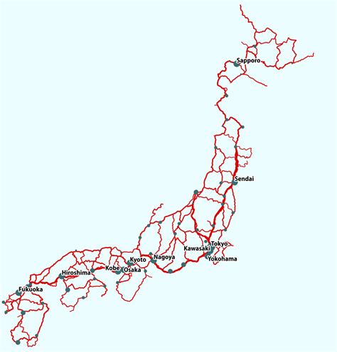 Railway Map Of Japan Maps On The Web