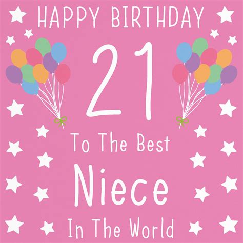 niece 21st birthday card happy birthday 21 to the best etsy