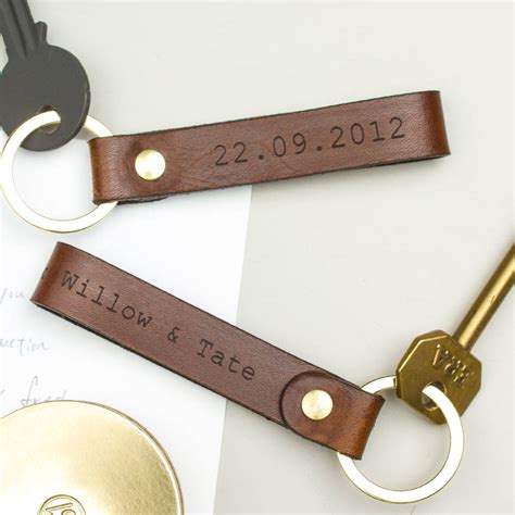 Plain Leather Loop Keyrings For Sarah By Create T Love