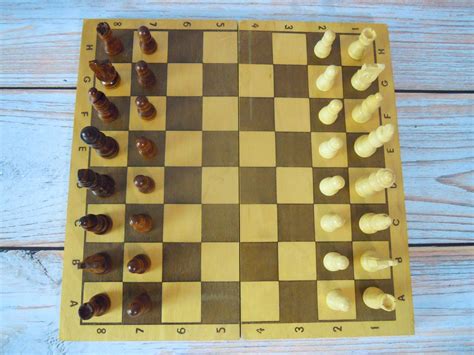 Wooden Chess Set Chess Board Game Wooden Chess Board Chess Etsy