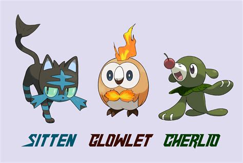 Pokemon Gen 7 Starters