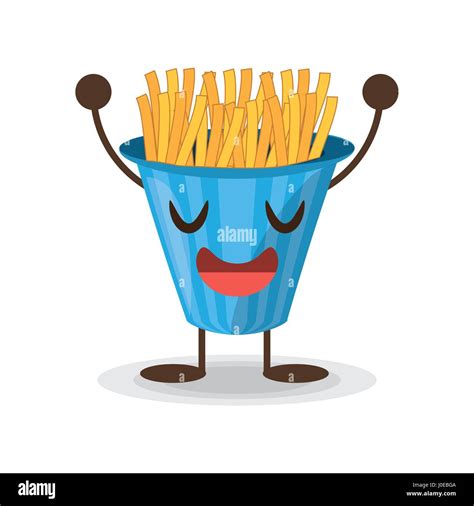 Kawaii French Fries Fast Food Stock Vector Image And Art Alamy
