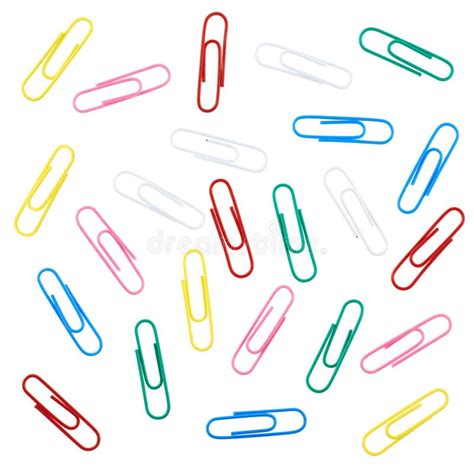 Set Of Multiple Colorful Paper Clips Stock Photo Image Of Isolated