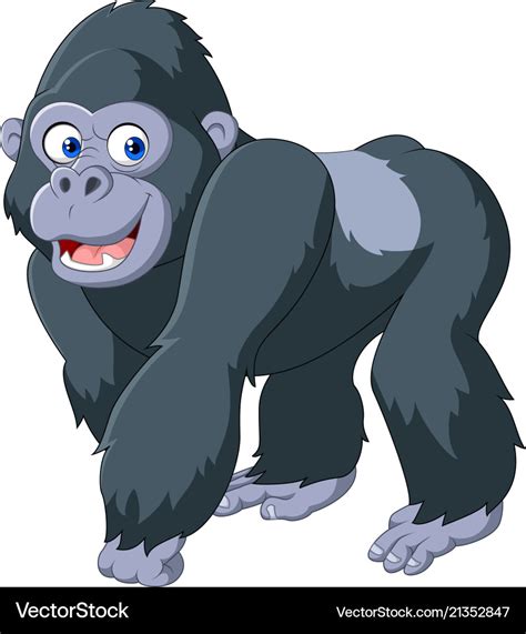 Cartoon Silverback Gorilla Royalty Free Vector Image