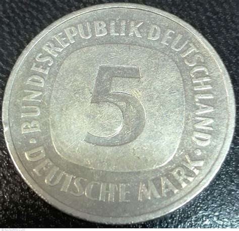 5 Mark 1985 D Federal Republic 1975 2001 5 Mark Germany Coin